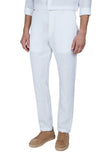 Linen chino pants with drawstring