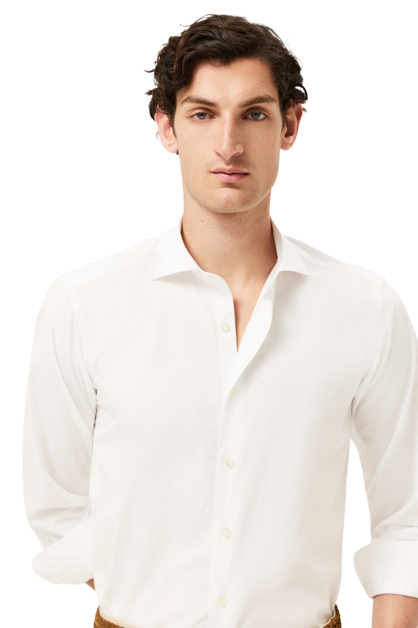 Slim Fit Cotton Formal Shirt With Newport Collar