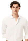 Slim Fit Cotton Formal Shirt With Newport Collar