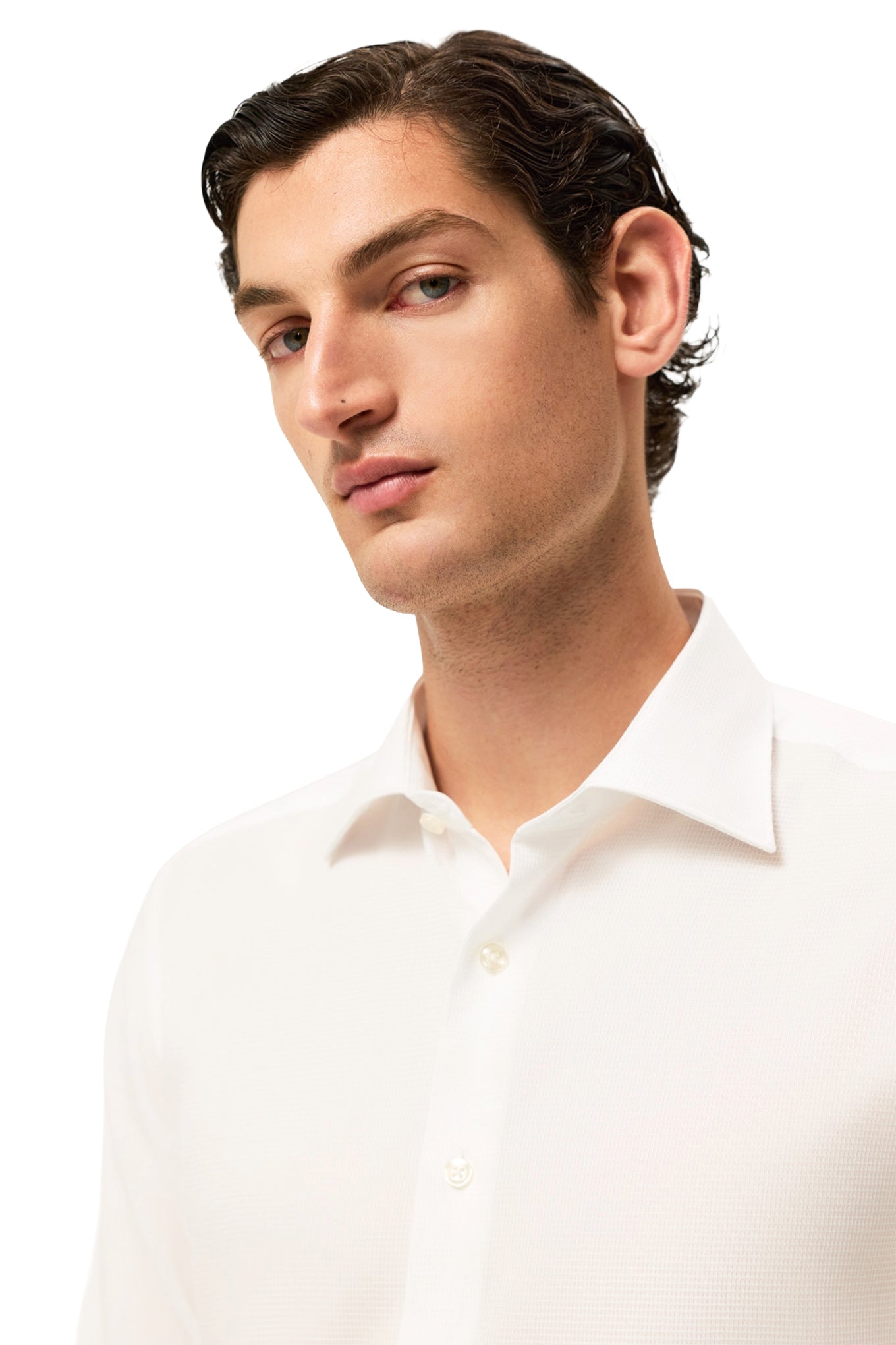 Slim Fit Dobby Formal Shirt With Oxford Collar
