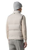 Beige quilted bodywarmer made of technical poplin