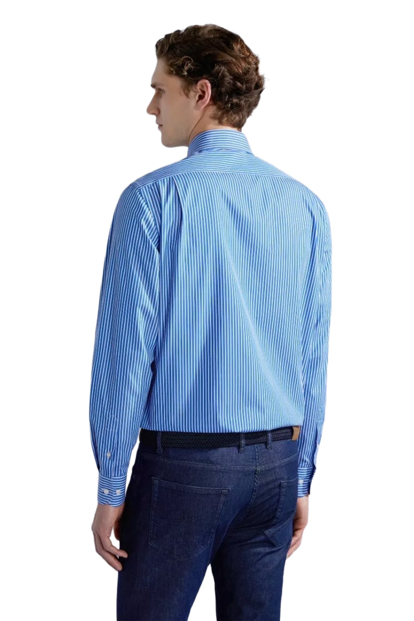 Cotton poplin shirt with emblem on chest