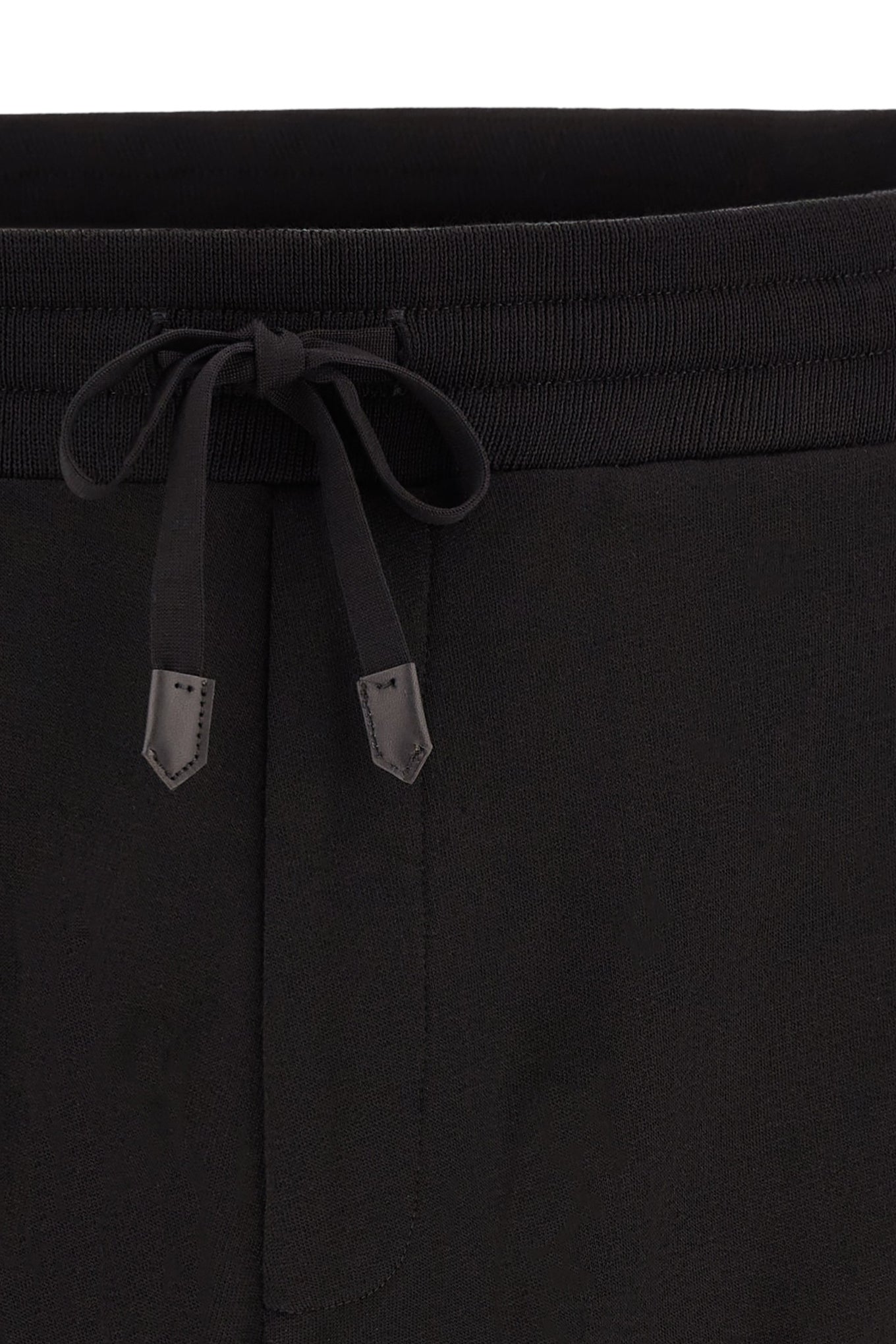 Black extrafine merino wool bootcut pants