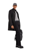 Black regular fit five-pocket cotton denim pants