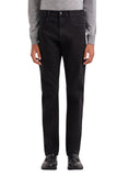 Black regular fit five-pocket cotton denim pants