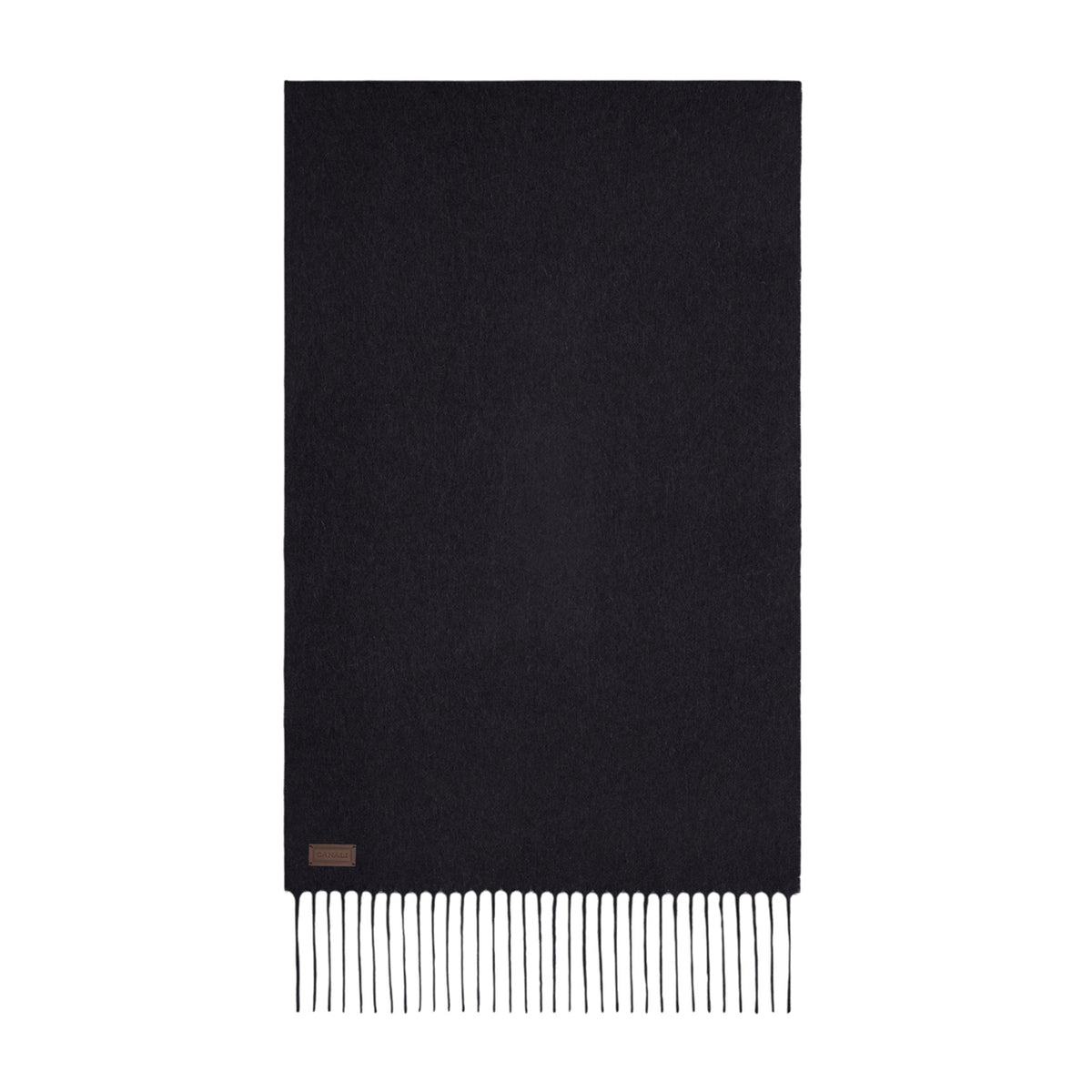 Black pure cashmere scarf