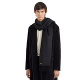 Black pure cashmere scarf