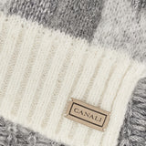 Cream scarf with gray tones in an alpaca blend