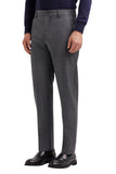 Gray tapered micro-striped wool chinos
