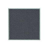 Blue pure silk pattered motif pocket square