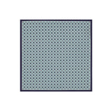 Brianza green pocket square in pure printed silk with a patterned motif