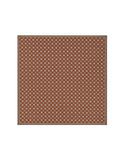 Brown silk printed pocket square