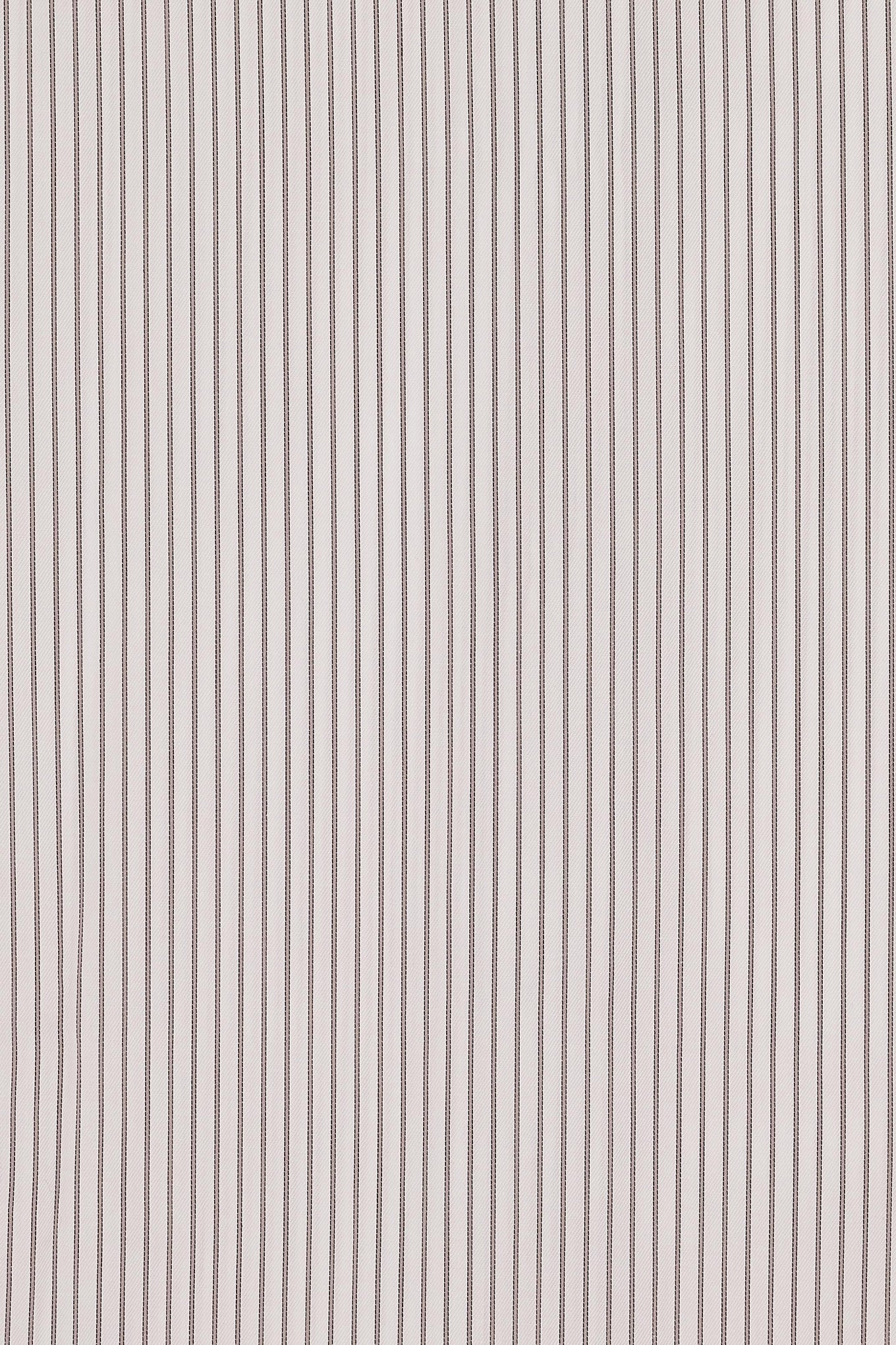 Impeccabile white cotton regular-fit shirt with gray stripes