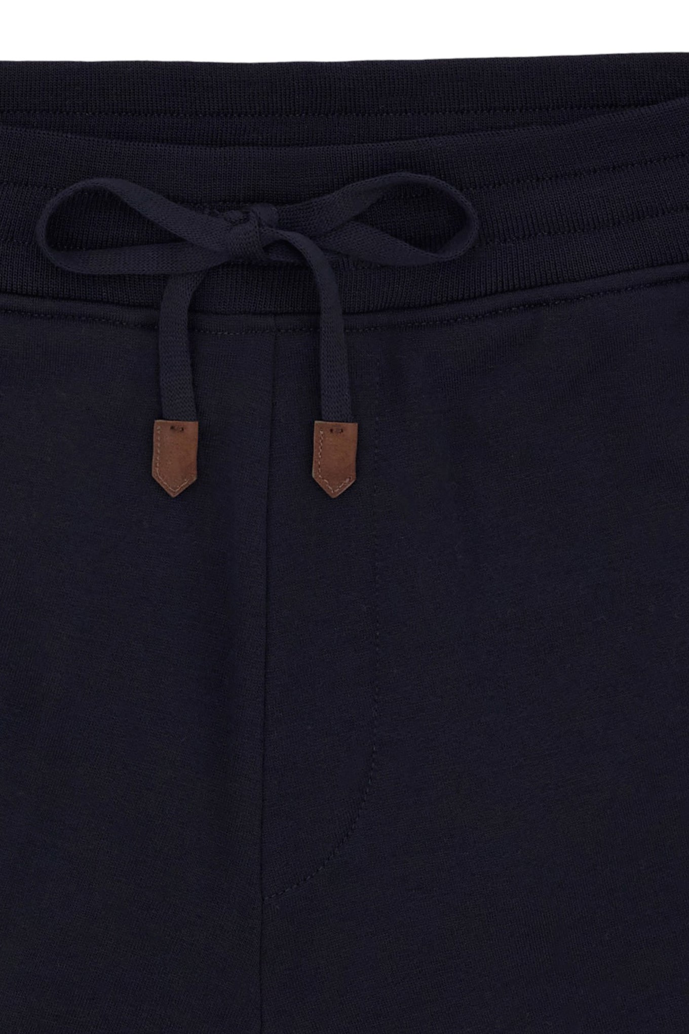 Blue Impeccabile wool joggers with contrasting piping