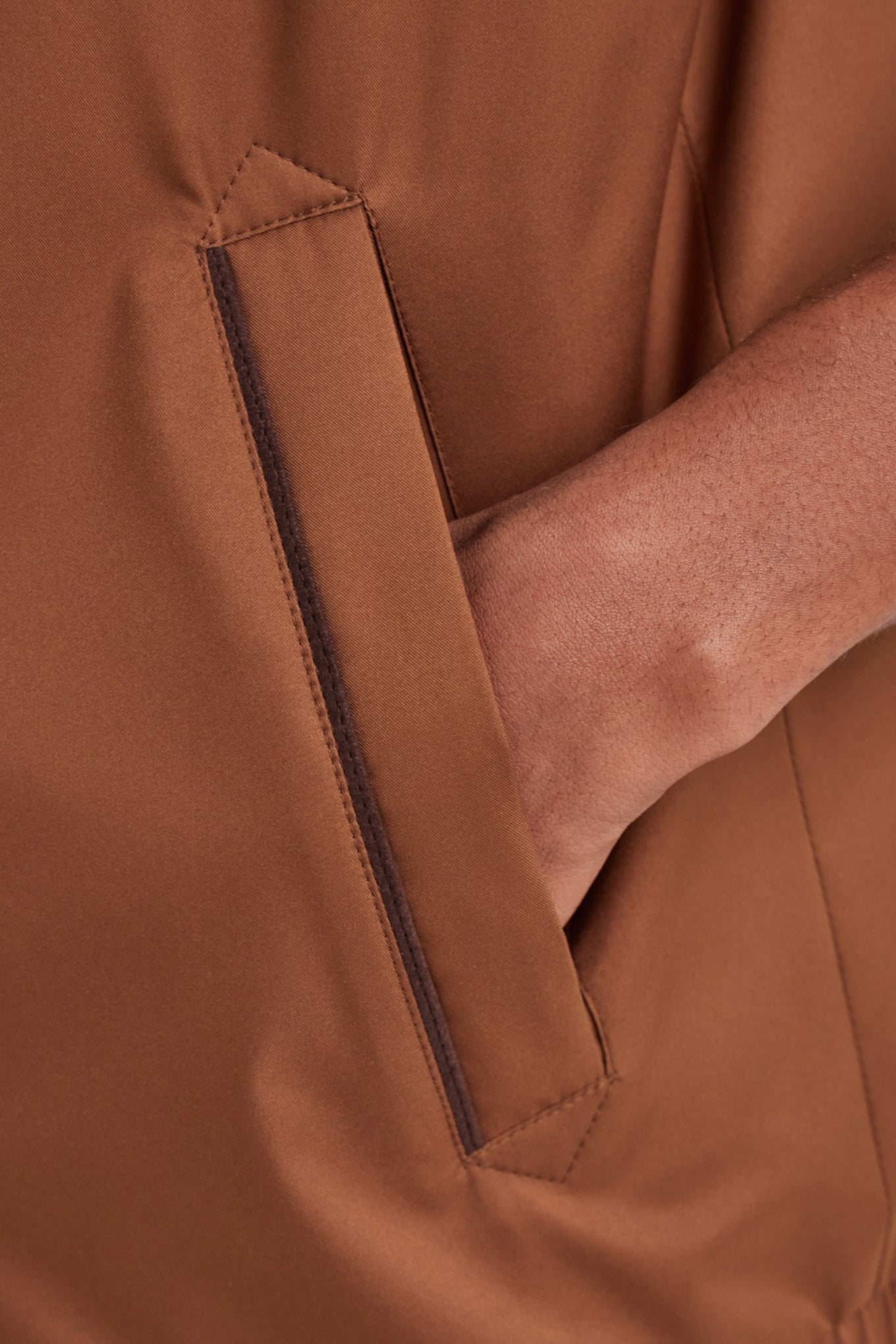 Canali Nuvola burnt brown reversible vest in technical fabric with membrane