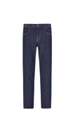 Stretch soft-touch five-pocket denim jeans in blue