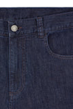 Stretch soft-touch five-pocket denim jeans in blue