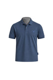 Interlock cotton polo shirt with collar detailing
