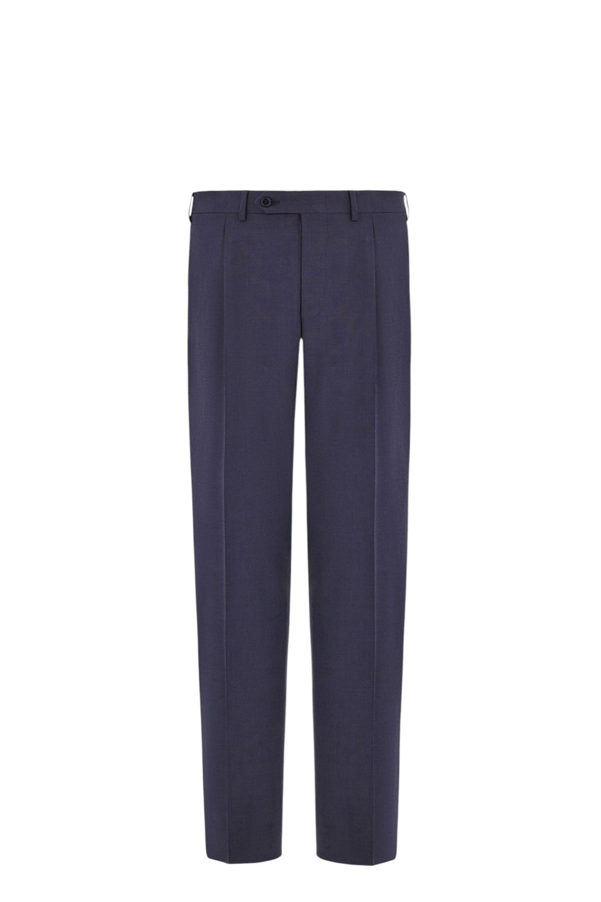Blue pure Impeccabile wool regular-fit pants with pleat