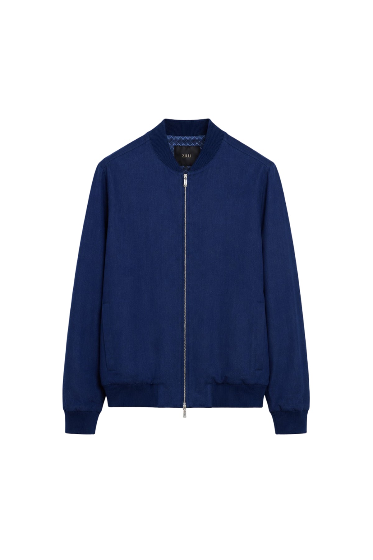 Light navy blue “Solid Color” bomber jacket