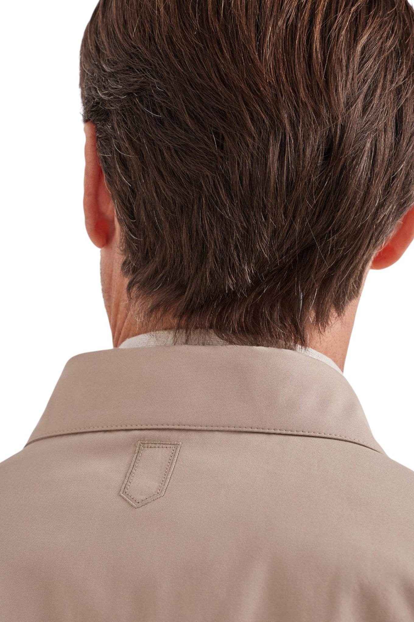 Beige relaxed Canali Nuvola fit overshirt in pure cotton
