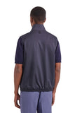 Canali Nuvola midnight blue reversible vest in technical fabric with membrane