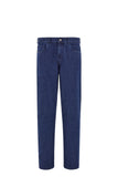 Five-pocket regular-fit stretch denim pants in blue