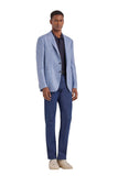 Five-pocket regular-fit stretch denim pants in blue