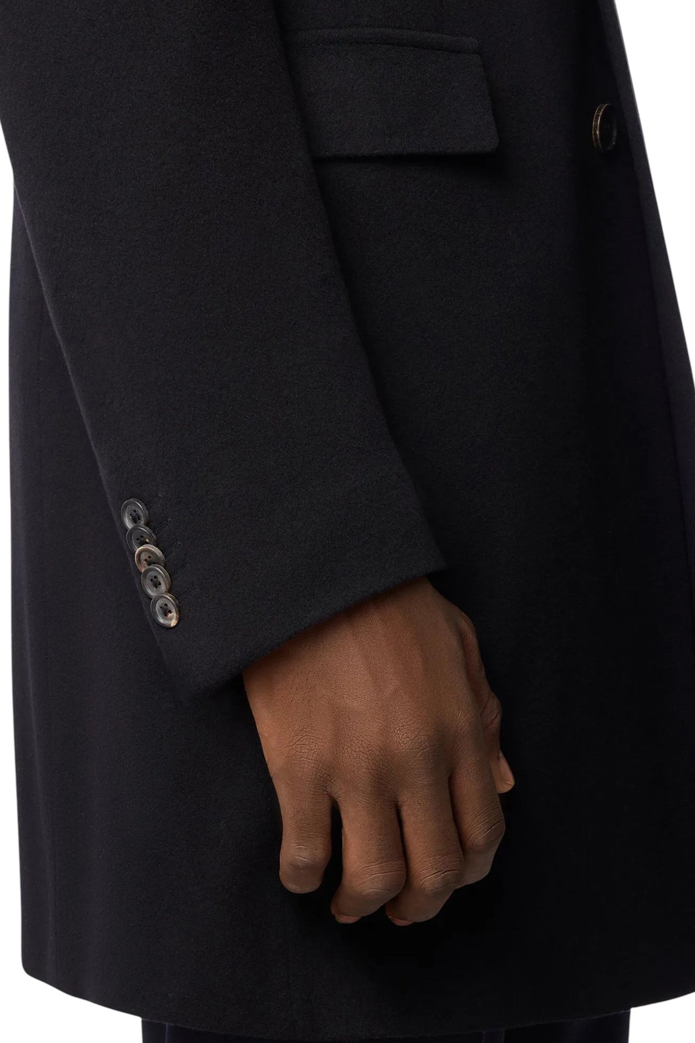 Black super fine wool beaver coat