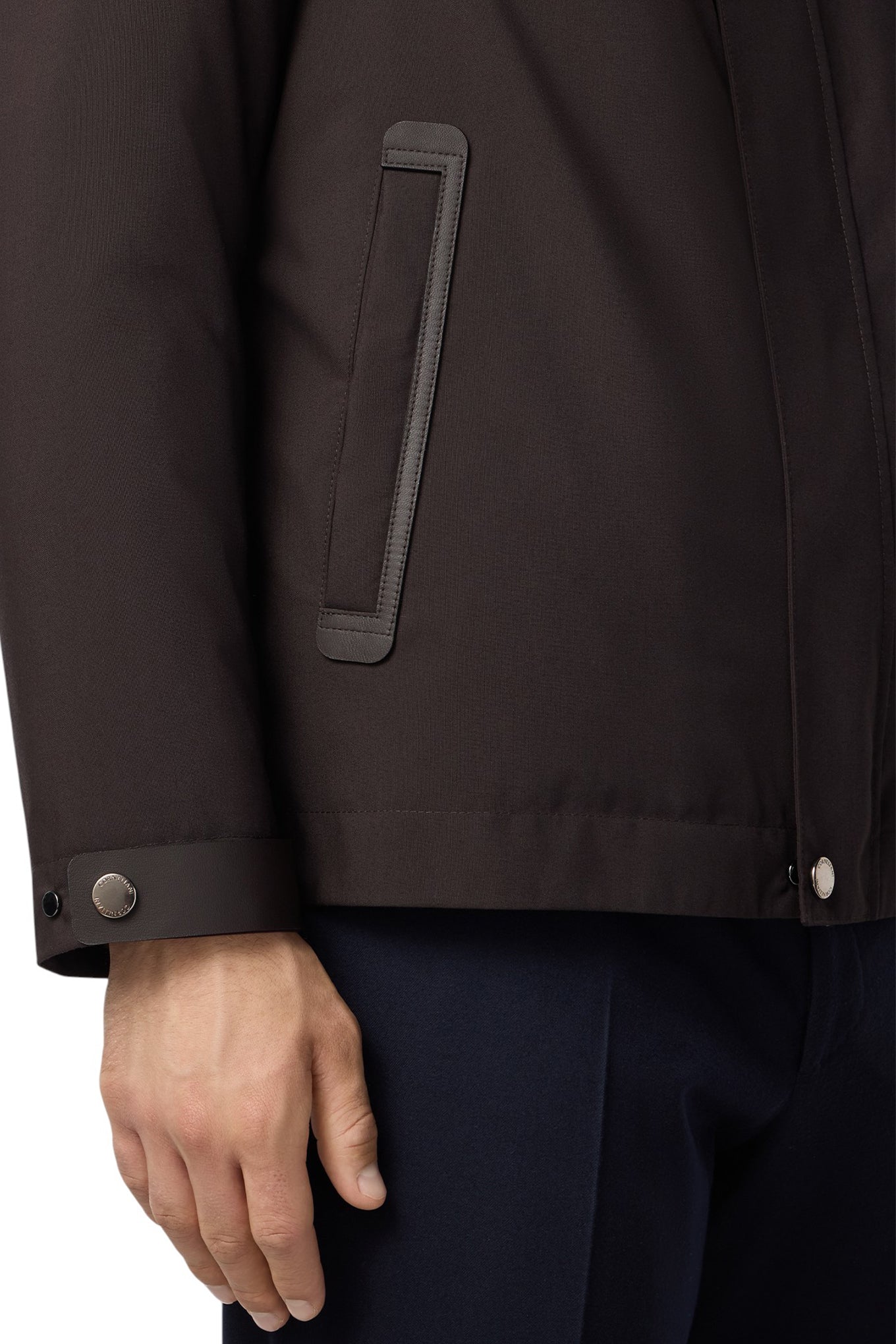 Brown technical fabric jacket