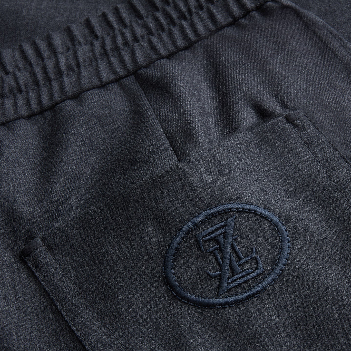 Charcoal gray Luxury sport elasticated trousers