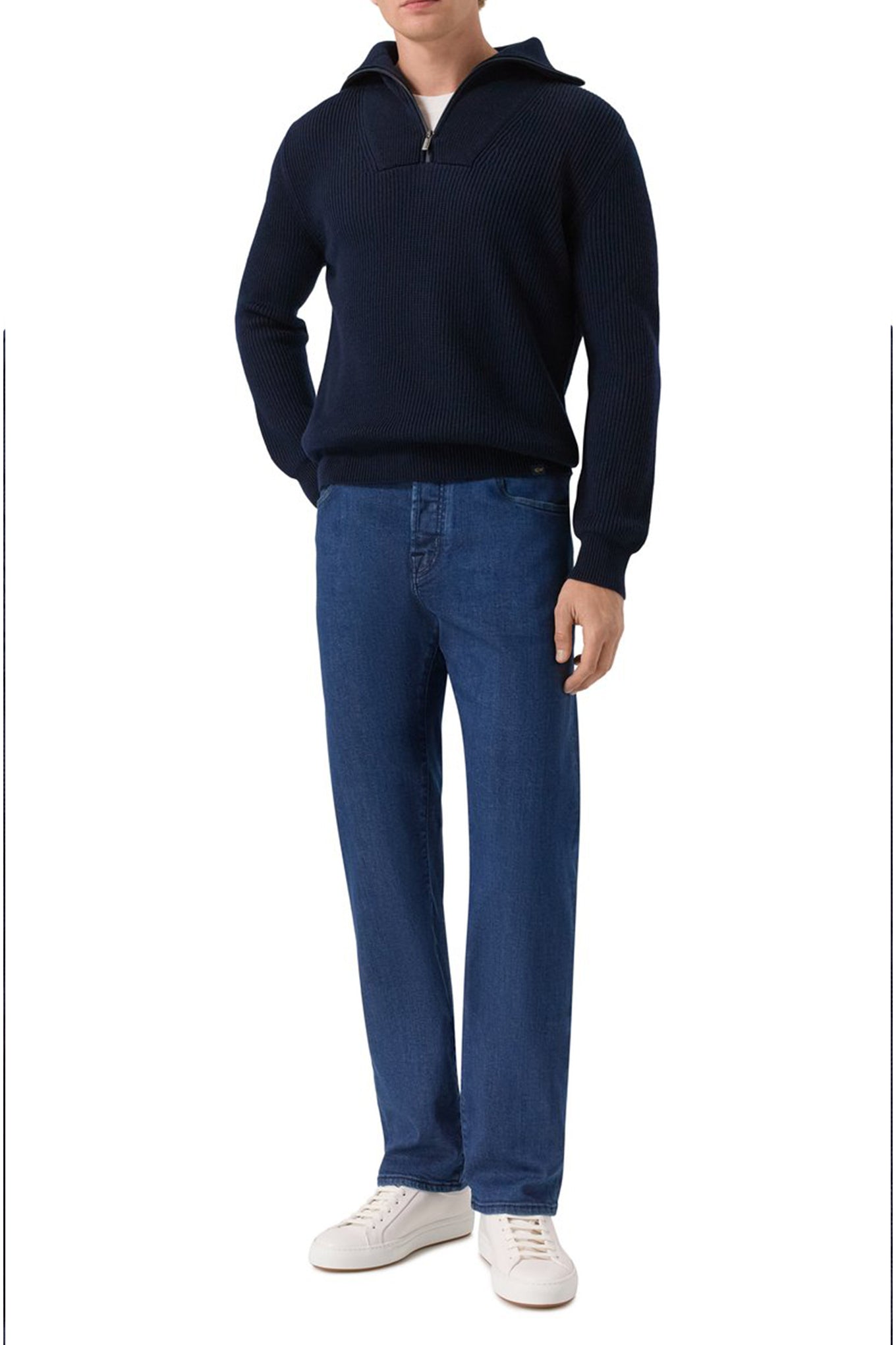 MENS KNITTED WOOL ZIPPED SWEATER