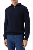 MENS KNITTED WOOL ZIPPED SWEATER