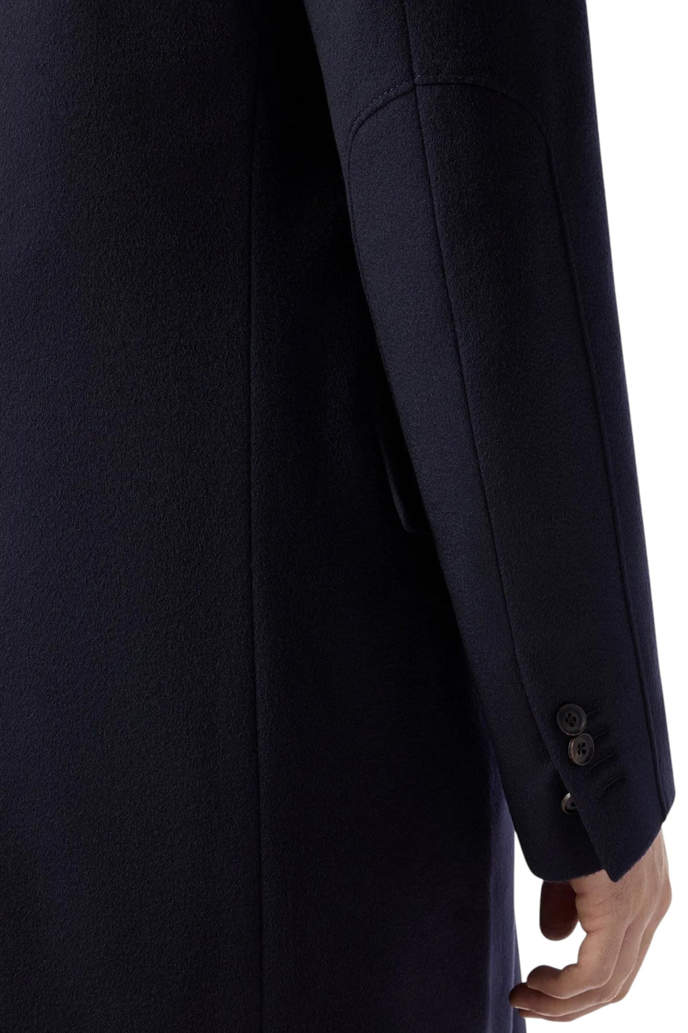 Navy blue wool beaver coat