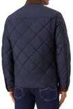 Quilted jacket with shirt collar and Alcantara