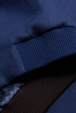 Light navy blue “Solid Color” bomber jacket