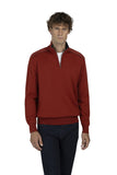 Soft Cool Touch wool half zip sweater with Typhoon Platinum details