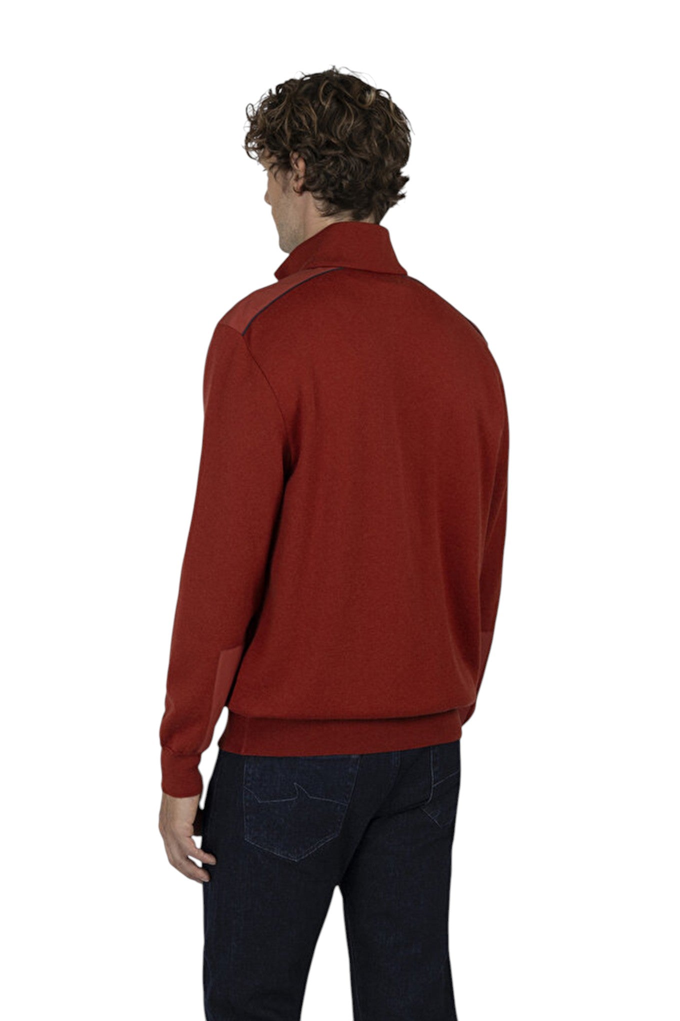 Soft Cool Touch wool half zip sweater with Typhoon Platinum details