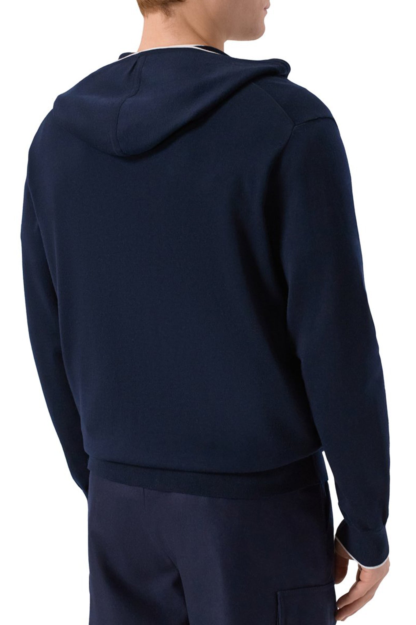 MENS KNITTED CASHMERE WOOL ZIPPED SWEATER