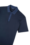 POLO IN AQUA TOUCH COTTON WITH DENIM DETAILS