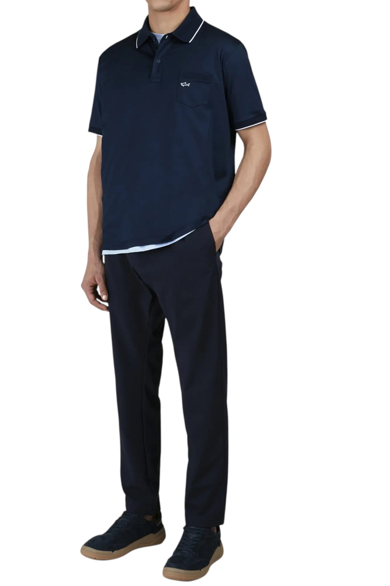 BEADED POLO WITH POCKET