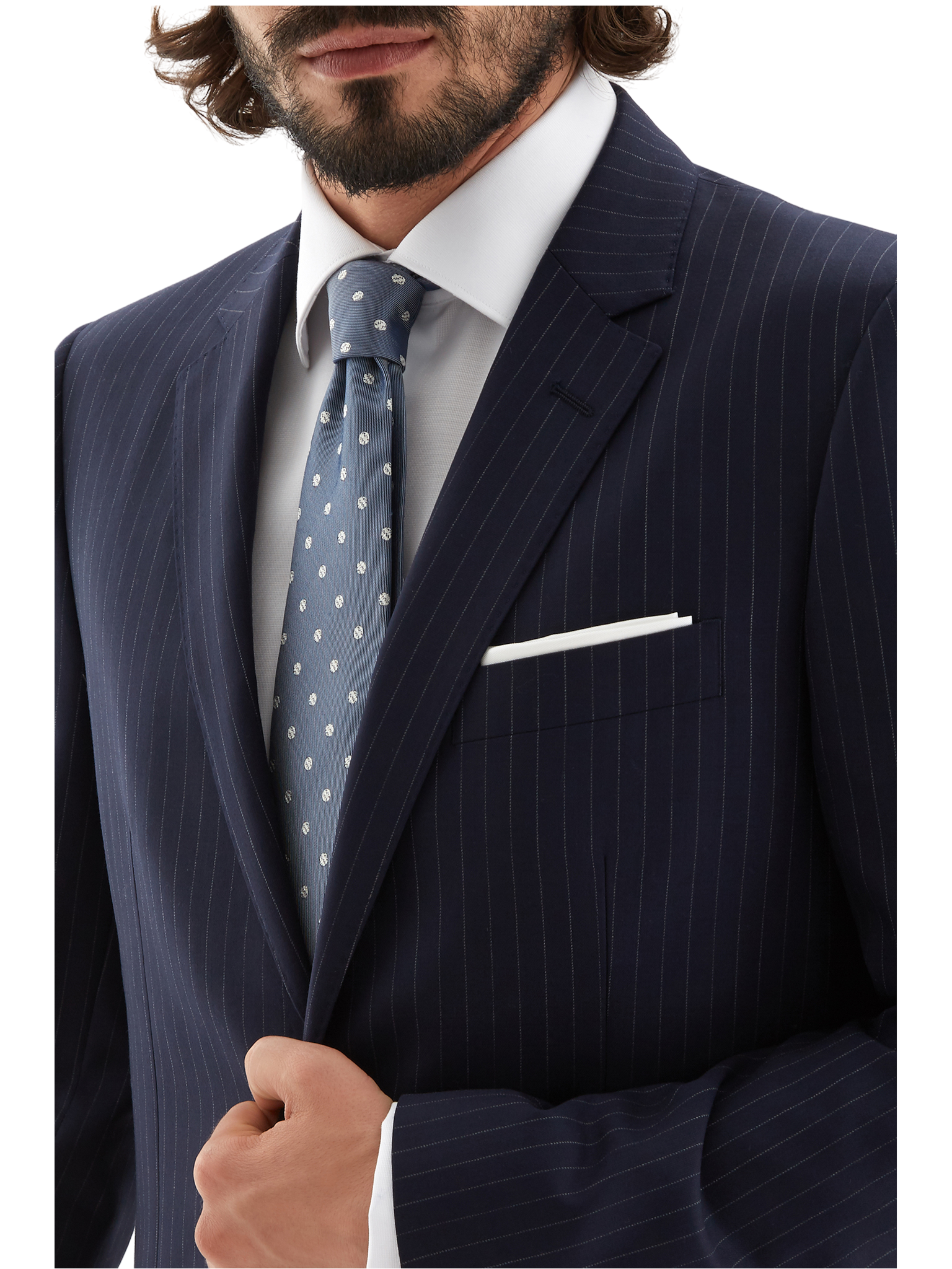 Mens Striped Slim Fit Suit
