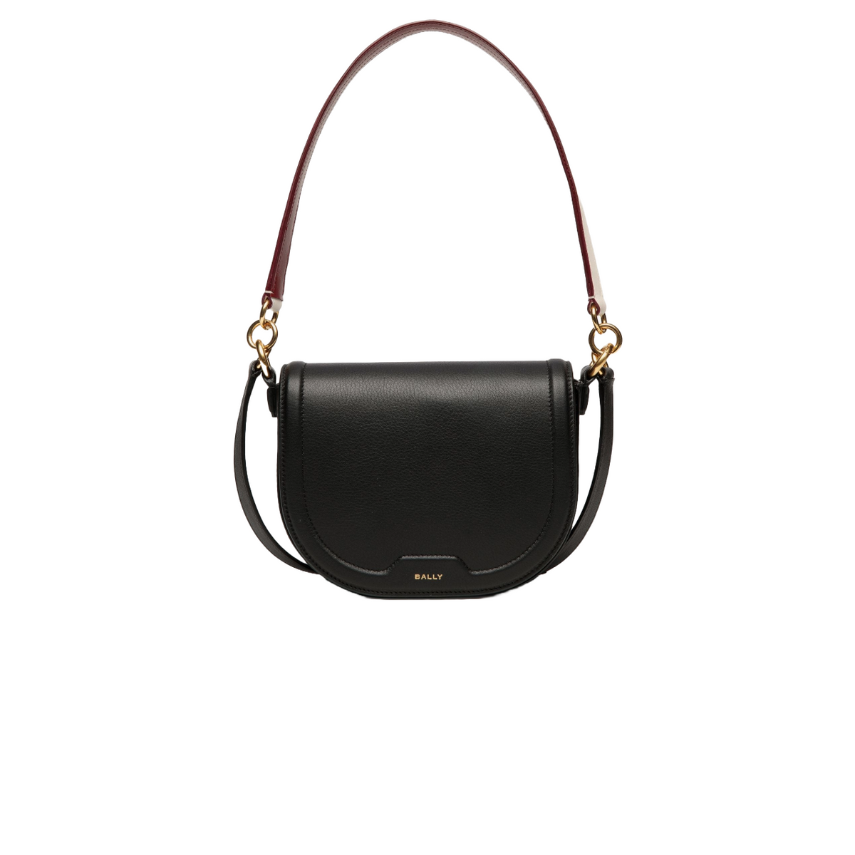 Code Crossbody Bag In Black Leather