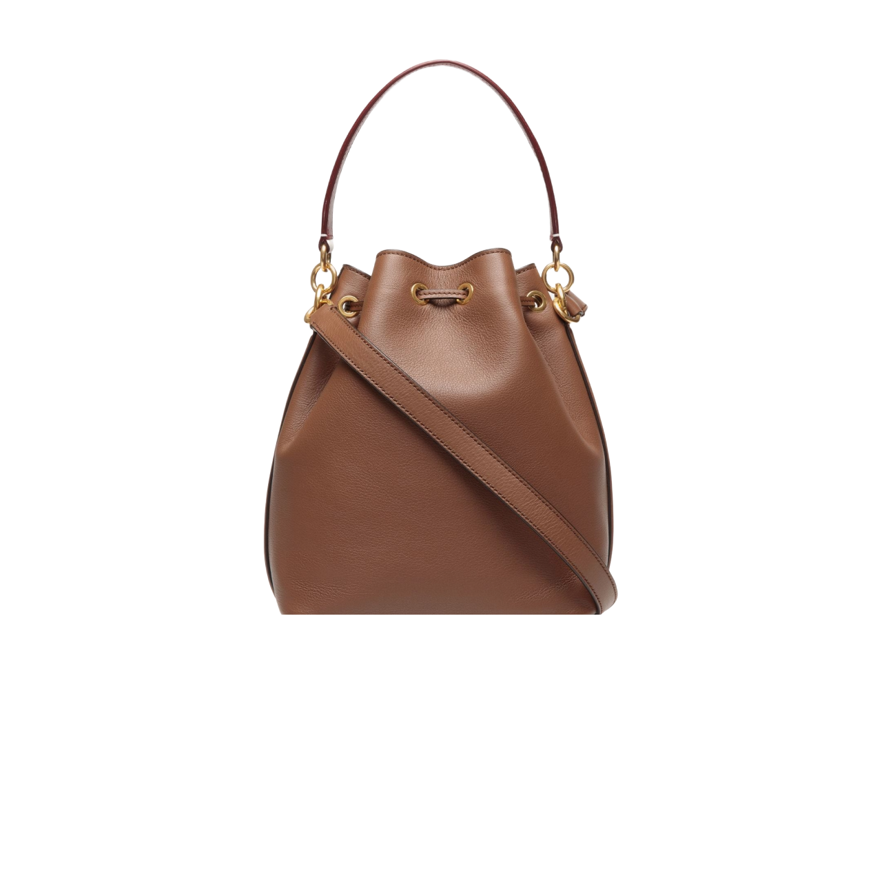 Code Bucket Bag In Black And Brown Leather