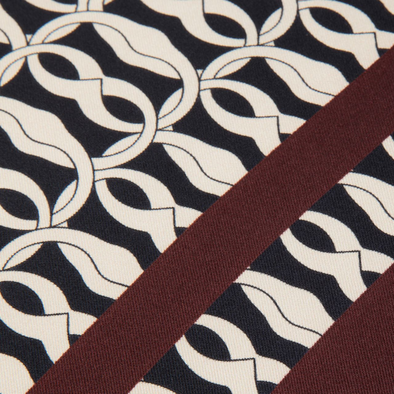 Foulard With Emblem Print In Andorra Silk