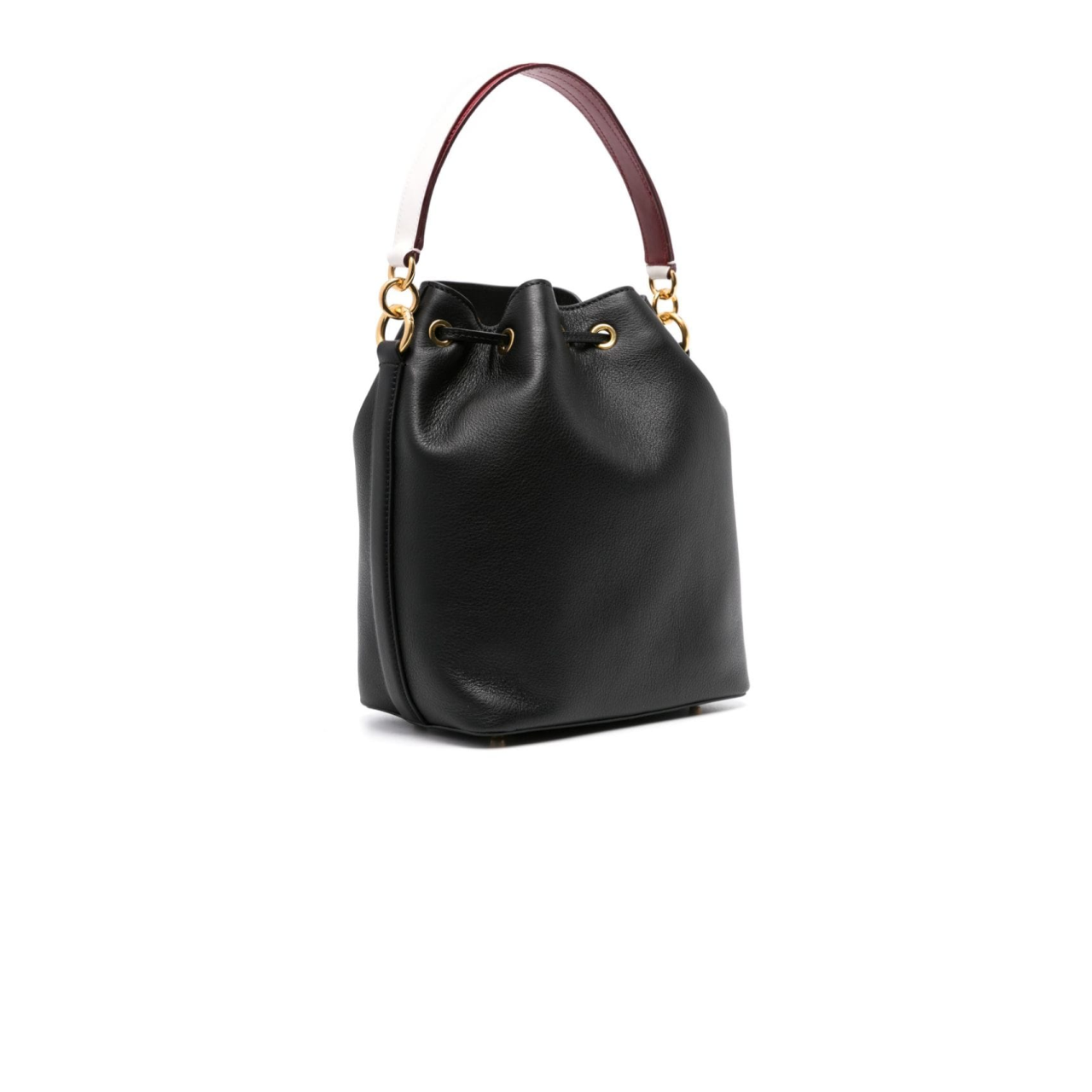 Code Bucket Bag In Black And Brown Leather