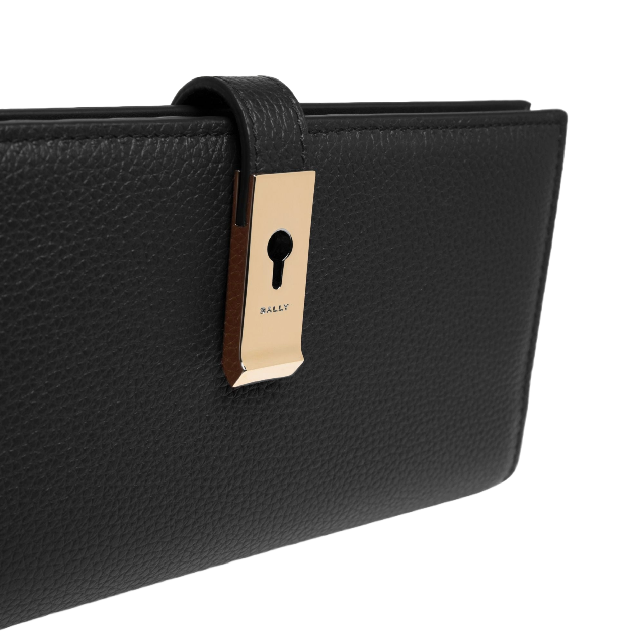 Lock Me Long Wallet in Andorra And Black Grained Leather