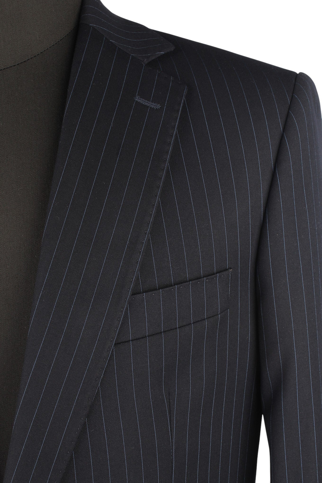 Guy Laroche Charcoal Blue Pinstripe Suit