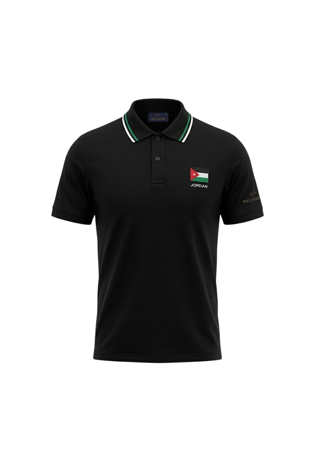Paul & Shark Jordan Flag Polo Shirt – Black
