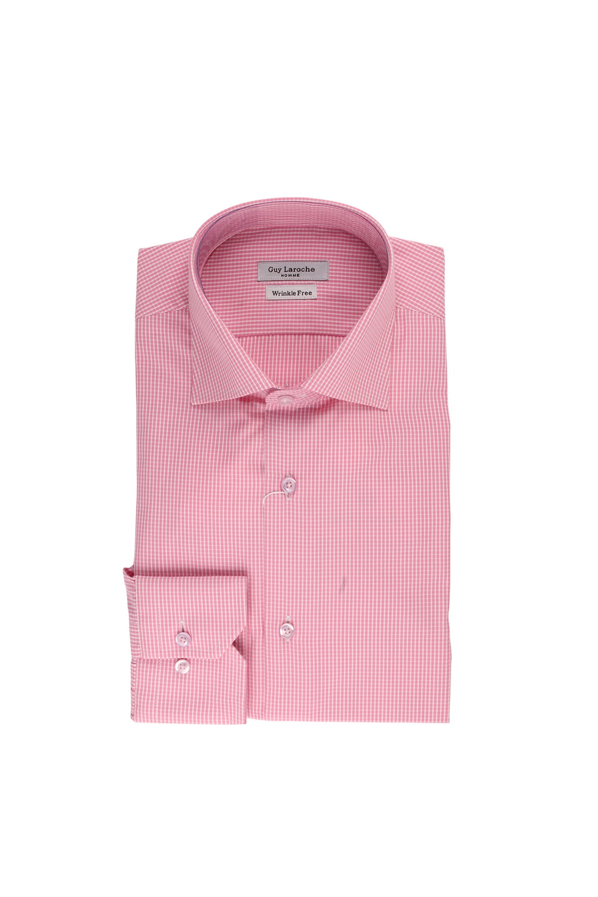 Guy Laroche Pink Micro Check Shirt